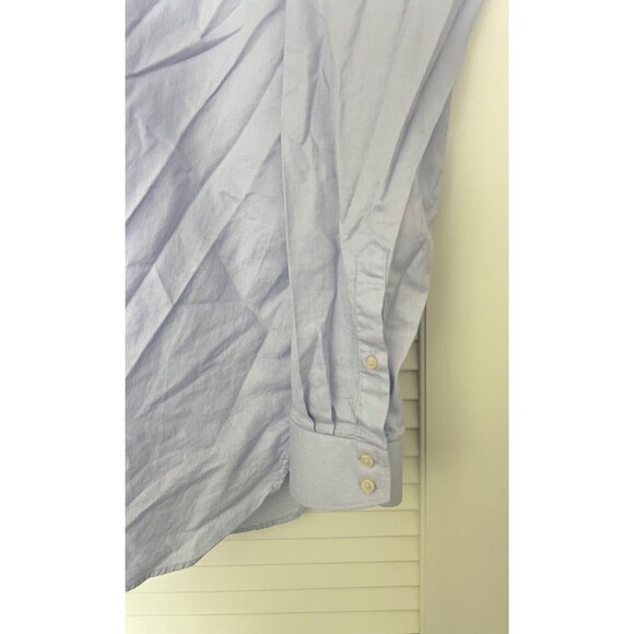 Ted Baker Endurance Shirt Mens 17 34/35 Blue Geometric Long Sleeve Button - Picture 4 of 9